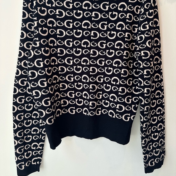 Guess Black and Cream Logo Sweater - Picture 10 of 11